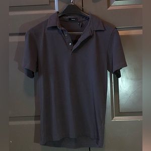 Theory Mens small dark gray collared shirt